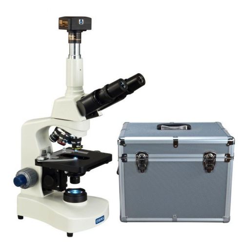 Omax 40x-2000x usb3 14mp trinocular led compound microscope+aluminum carry case for sale