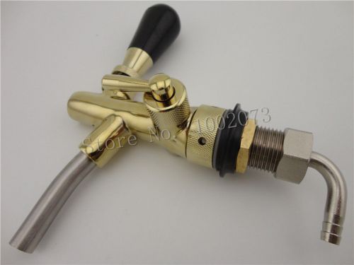 Adjustable Beer Tap Faucet with chrome Gold plating,Kegerator Draft Shank Tap