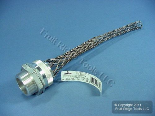 Leviton strain relief cable cord grip 1-1/2&#034; npt 1.250 - 1.375 range l7733 for sale