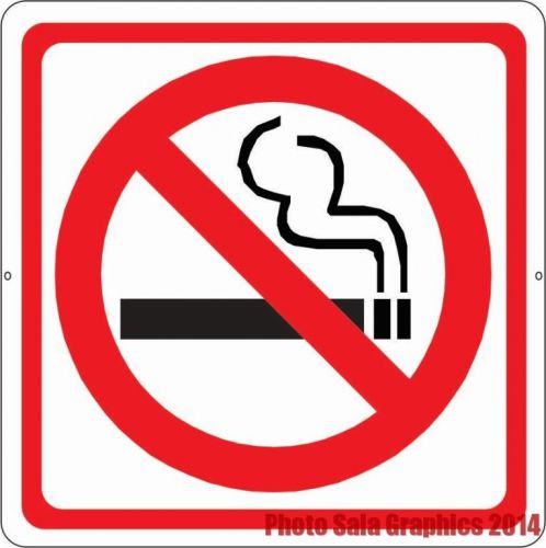 No Smoking Symbol Sign. 6&#034;x6&#039; Rules &amp; Regulations for Non-Smoking Business Areas