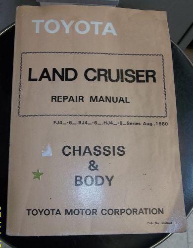 Toyota 1980 Land Cruiser Repair Manual Chassis and Body English language
