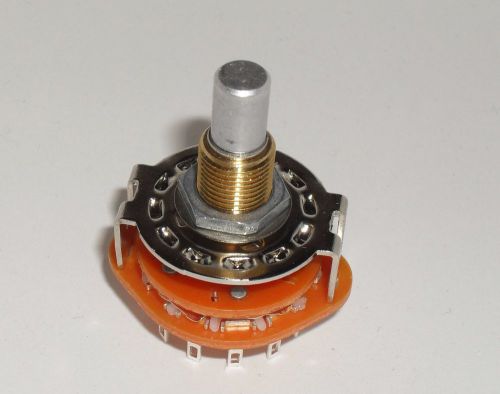 6P2P Six Pole Two Position Rotary Wafer Switch Smooth Round Shaft