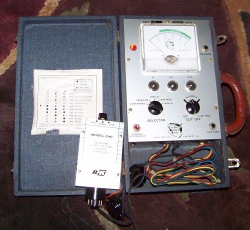 B&amp;k b k crt 400 vacuum/cathode radio/tv tube tester/checker w/manuals for sale