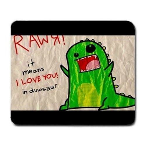 New Rawr Means I love you in Dinosaur Cute Mouse Pad Mats Mousepad Hot Gift