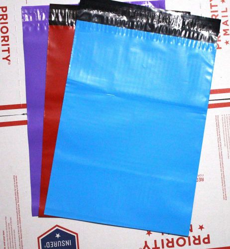 102 purple,red and blue mailers 9x12&#039;&#039; poly shipping envelopes bags(34pcs/color) for sale