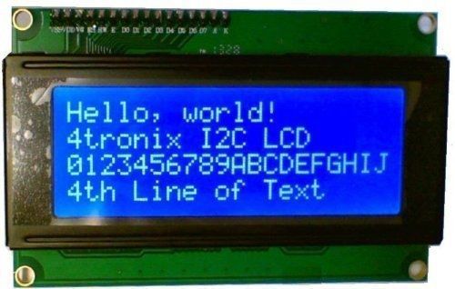 Generic LCD Module for Arduino 20 X 4, PCB Board, White on Blue