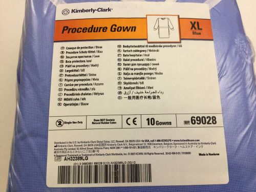 Package of 10 Kimberly-Clark Procedure Gown XL/Blue