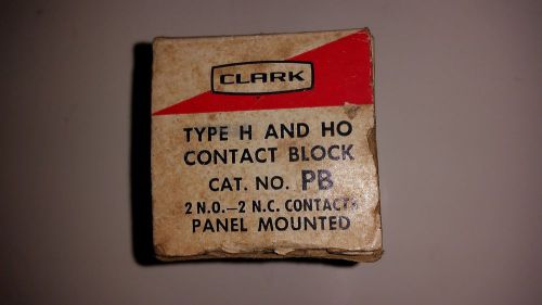 CLARK TYPE H AND HO CONTACT BLOCK CAT NO PB 2 N.O.-2 N.C.