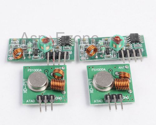5pcs 433mhz rf transmitter and receiver kit for arduino project wireless module for sale