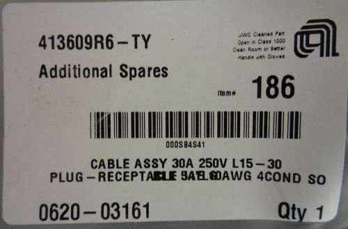 Applied Materials; Cable Assy, 30A 250V L15-30 Plug-Receptacle  0620-03161