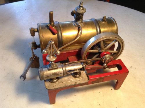 Antique weeden horizontal toy steam engine electric boiler w/original tag for sale