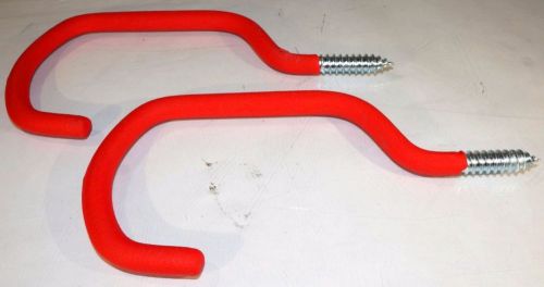 New 2 piece heavy duty red bike hooks 100 pound capacity tekton p/n: 7644 for sale
