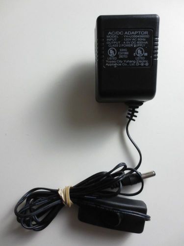 Ac dc adaptor adapter power supply charger model yh-u35045600d 4.5v 600ma (a766) for sale