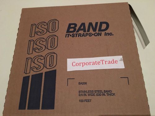 New band - it straps on inc ~ ba206 stainless steel banding 100 ft 3/4 wide for sale