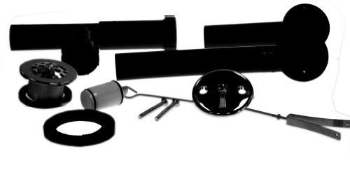 Aviditi 22751avi plastic bath waste with trip lever, 1-1/2-inch, black for sale