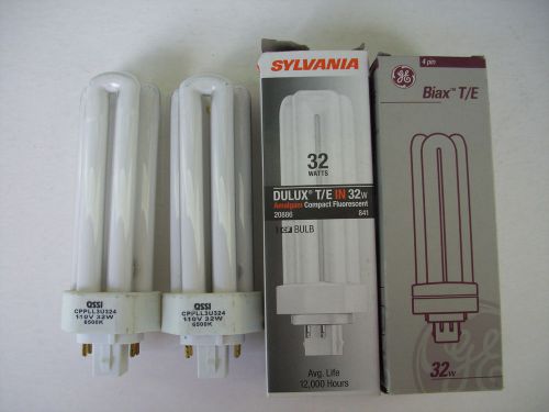 Lot of 4  32W 4 pin CFL GX24Q-3 Qssi Slyvania GE Bulb