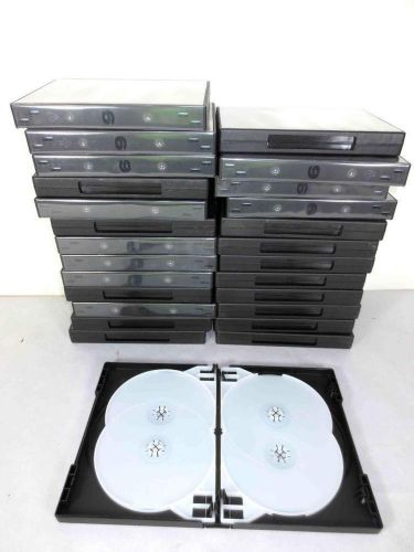 26 pcs new multi 6-disc black standard xbox 360 game movie cd dvd case for sale