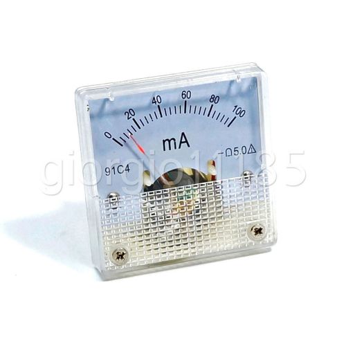 2 pcs New Analog AMP Panel Meter Gauge DC 0~100mA 91C4