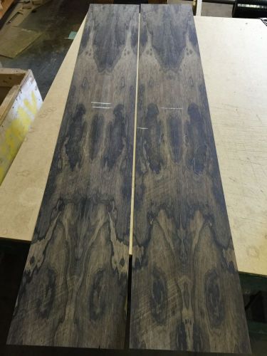 Wood Veneer Ziricote 9x60 2Pcs Total Raw Veneer  &#034;EXOTIC&#034; ZI.S1 6-6-16