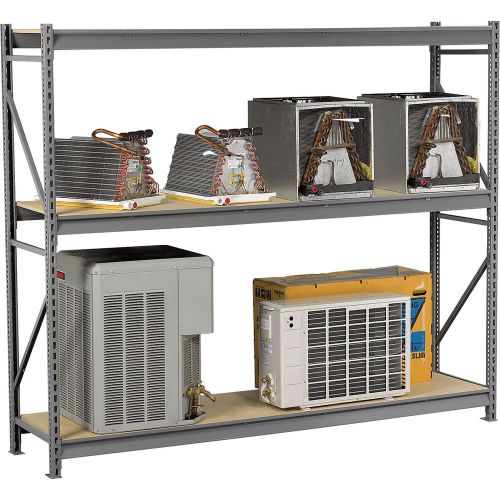 Tennsco bulk storage rack starter kit-96inw particleboard shelves bu-962496psmg for sale