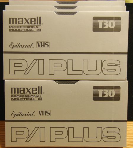 Maxell P/I ( professional &amp; industrial ) Plus T-30 VHS Tapes ( lot of 6 ) - New