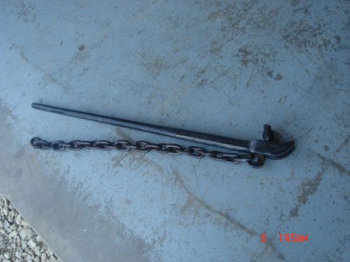 Vintage 34&#034; Chain Vise Pipe Tong Wrench Tool