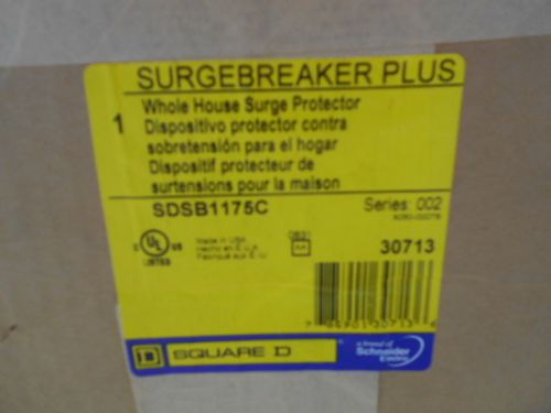Square d sdsb1175c surgebreaker plus whole house surge protector nib for sale