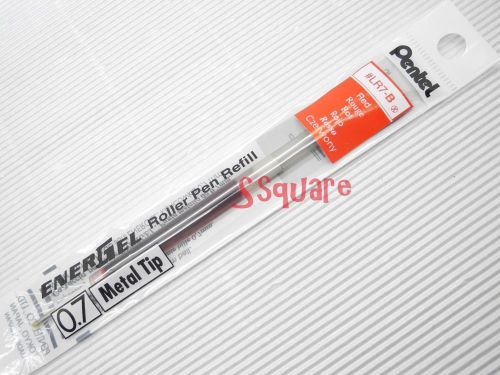 2 Refills for Pentel EnerGel Ener Gel LR7 0.7mm Metal Tip Rollerball Pen, Red