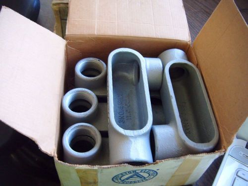 New lot of 5 appleton electric 1&#034; conduit body grayloy ll37 for sale