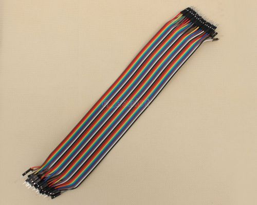 40pcs 30cm dupont wire connector cable 2.54mm male to male 1p-1p perfect for sale