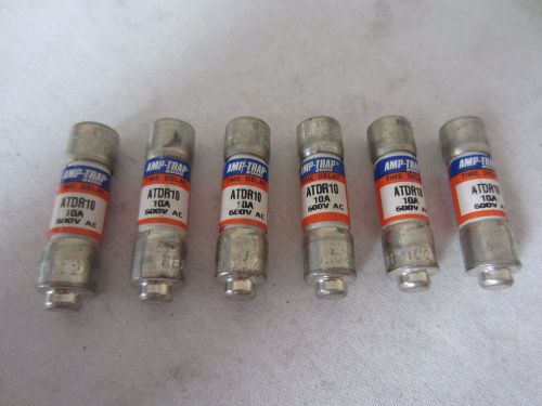Lot of 6 Gould Shawmut ATDR10 Fuses 10A 10 Amps Tested