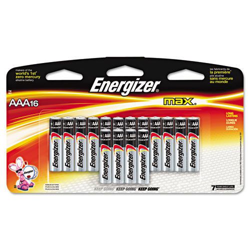 &#034;Energizer Max Alkaline Batteries, Aaa, 16 Batteries/pack&#034;