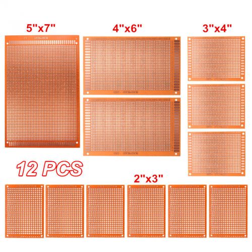 12pcs kit prototyping pcb printed circuit board stripboard prototype breadboard for sale