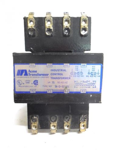 ACME INDUSTRIAL CONTROL TRANSFORMER TA-2-81201, 75 VA, 220/440 V, 50/60 HZ