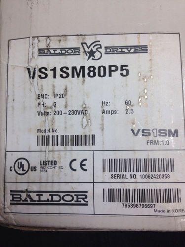 NEW ABB Baldor Microdrive VS1SM80P5 3ph IP20 200-230 VAC 60Hz, 2.5 AMP