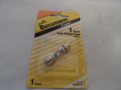 BUSSMAN    FAST ACTING FUSE      KTK-1       1 AMP     NEW      0214