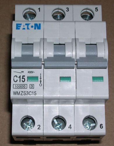 Eaton, 15a, 3-pole circuit breaker, wmzs3c15 for sale