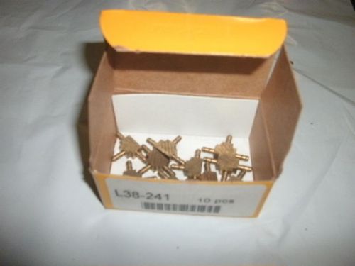 Box of ten 5/32 Union Tee, 0.096 In, Push-in, Brass L38-241