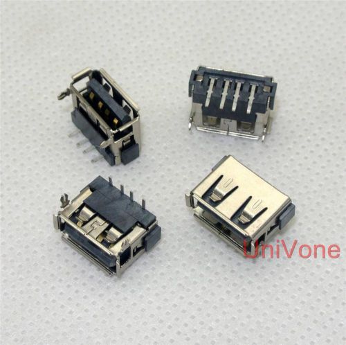 20pcs USB A Connector 4Pin Female Right Angle THT Compact Size