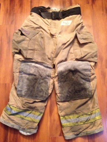 Firefighter PBI Gold Bunker/Turn Out Gear Globe G Extreme USED 38W x 30L  2005