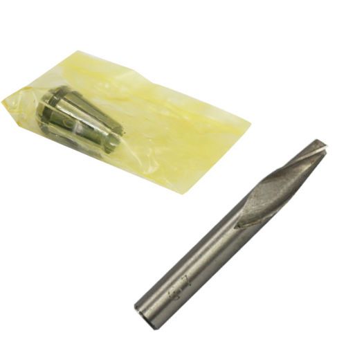 2 flute hss drill bits end mill + super precision er11 collet cnc milling (7mm) for sale