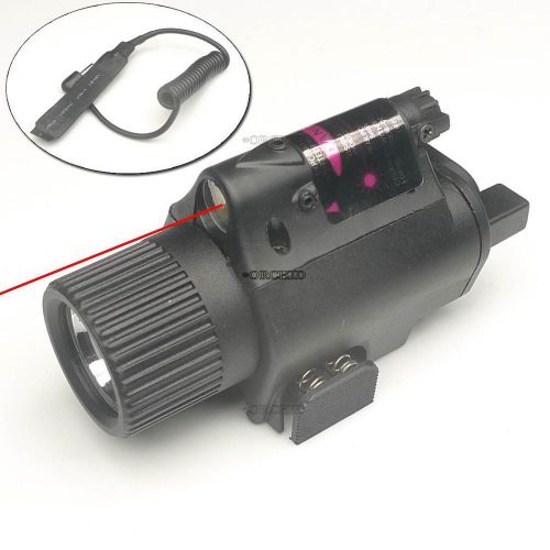 Tactical Picatinny 180Lm 650nm Red Laser Dot 2IN1 Rail Scope 20mm Weaver QD