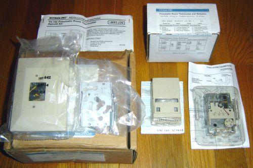 New Powers Retrostat Kit 192-840D Pneumatic Room Thermostat &amp; Wallplate TH 192
