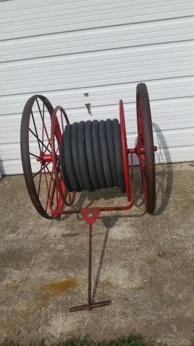 Vintage Wirt &amp; Knox Manufacturing Company Portable Fire Hose Reel Hand Pulltype