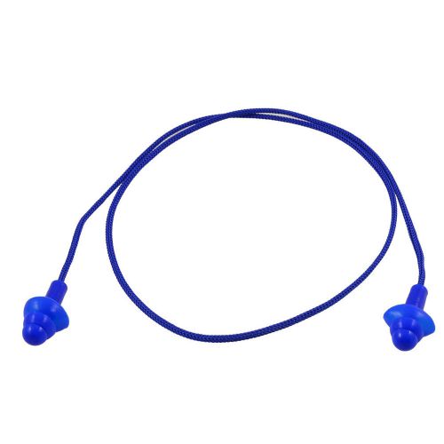 Tree Shape Soft Plastic Sleep Ear Protector with String Blue