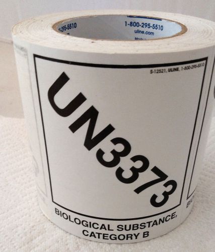 UN3373 Biological Substance Category B Labels 499 pk, Unline S-12521