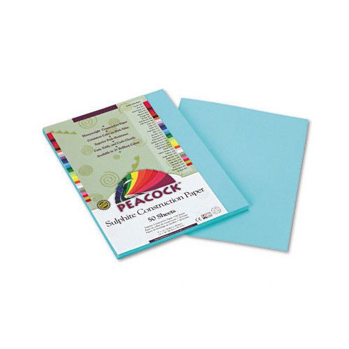 Pacon Corporation Peacock Sulphite Construction Paper, 9 x 12 Turquoise Set of 3