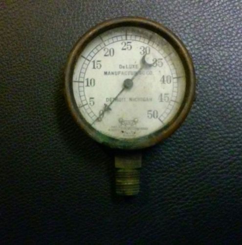 Vintage pressure gauge antique DeLuxe Detroit Michigan USA