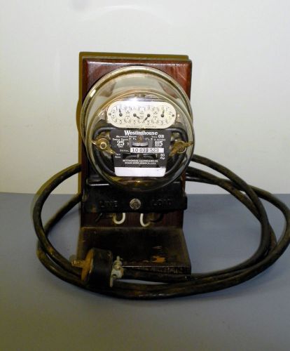 Westinghouse Watthour Meter Glass Type Ob 25 Amp 115 V Vintage Steampunk 1930&#039;s