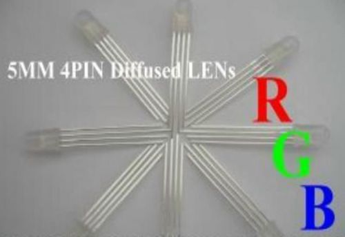 25pcs 5mm 4Pin milky White DIFFUSED RGB Common ANODE **US BASED**